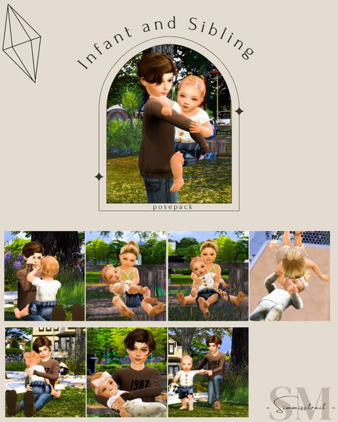 Sims 4 Infant Poses 2023, Sims 4 Infant Poses, Ts4 Infants, Sims Infant, Siblings Poses, Infant Poses, Sims4 Pose, Sims4 Poses, Sims 4 Infant