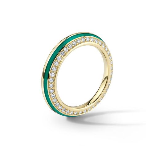 Broken English Jewelry, Contemporary Fine Jewelry, Vs1 Diamond, Blue Diamonds, Amazonite Stone, Precious Jewels, Enamel Ring, Diamonds And Gold, Green Enamel