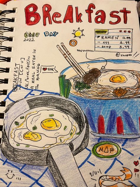 Food Art Reference, Food Drawing Sketches, Food Sketchbook, Food Sketches, Mind Map Design, Messy Art, Food Sketch, Art Journal Therapy, Sketchbook Art Journal