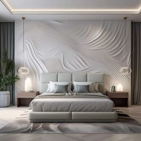 Elegant bedroom design ✨️✨️👌 . . . . . . #bedroomdecor #bedroomdesign #bedroominterior #bedroomdecoration #homedesignsdworld #reeelitfeelit #bedroomgoals #interiordecoratingideas #explorepage #interiordesign #interior #beforeandafter #homedecor #cookinghacks #cleaninghacks Pvc Wall Design, Elevate Bedroom, Backboards For Beds, Windows Bedroom, Stair Design Architecture, Bedroom Inspirations Master, Elegant Bedroom Design, Mirror Decor Living Room, Bedroom 2024