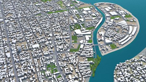 Phnom Penh city Cambodia 3d model 50km #AD #city, #Penh, #Phnom, #Cambodia Phnom Penh Map, Phnom Penh City, Catalog Design Layout, 3d City, Satellite Maps, Water Effect, City Model, Low Poly Models, Royal Ballet