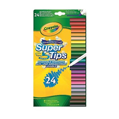 Crayola Supertips, Super Tips, Bullet Journal Cover Ideas, Color Crayons, Washable Markers, Ink Wash, Felt Tip, Coloured Pencils, Colored Pens