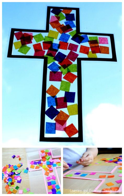 Cross Suncatcher Craft - Easter Crafts for Kids Cross Crafts For Kids, Crafts Classroom, Cross Suncatcher, Mess Free Craft, 2023 Crafts, Sunday School Projects, Craft Easter, Vbs 2023, Spring Sunshine