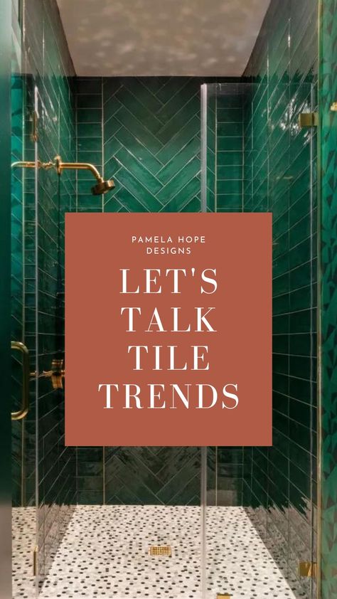 Our designers rounded up the hottest tile trends for your home. Be sure to read our latest blog before designing your next tile project! Linked. Tile Trends 2023 Kitchen, New Bathroom Tile Trends 2023, Latest Tiles For Bathroom, Tile Trends 2024 Bathroom, Green Tiled Shower Ideas, Tile In Shower Ideas, Shower Tile Ideas 2024, 2025 Bathroom Tile Trends, Bathroom Tile Ideas 2024