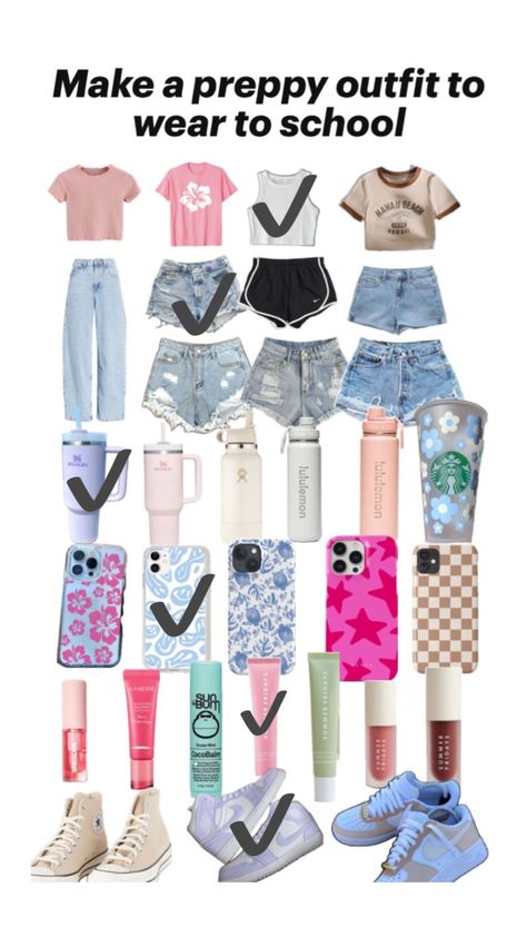 Cute Outfits For First Day Of Middle School, First Day Of Middle School Outfits, First Day Of School Outfit Middle School, Back To School Outfits Middle School, Cute First Day Of School Outfits, Back To School Outfits Summer, School Outfits Summer, Cute Easy Outfits For School, Put Together Outfits