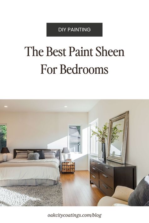 Painting your bedroom is one of the more exciting home paint projects as it is so personal to you and can really bring out your style and personality. While choosing the perfect color for your bedroom is exhilarating, it’s also important to know what sheen is best for bedrooms so you can achieve the Pinterest-inspired look you’re longing for. In this blog post, we’re sharing the best sheen for bedroom paint and what to look for in a high-quality paint product. Best Paint Finish For Bedroom Walls, How To Paint A Bedroom, Different Types Of Painting, Home Paint, Paint Tips, Best Paint, Perfect Paint Color, Paint Sheen, Grey Exterior