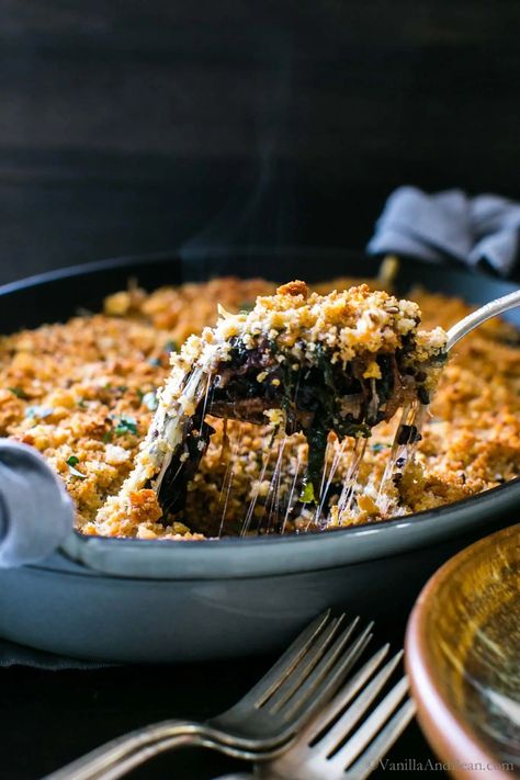 Forbidden Rice Recipes, Tea Party Savory, Black Rice Recipes, Rice Gratin, Mushroom Gratin, Witches Dinner, Black Rice Recipe, Witchy Recipes, Alkaline Vegan Recipes