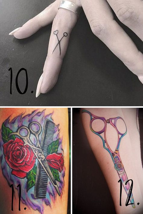 Scissor tattoo ideas for hairstylist tattoos - tattooglee Hair Stylist Tattoo Ideas, Hair Stylist Tattoo Designs, Hair Stylist Tattoo, Cosmetology Tattoos, Shears Tattoo, Hairdresser Tattoos, Hairstylist Tattoos, Sewing Tattoos, Geometric Tattoo Arm