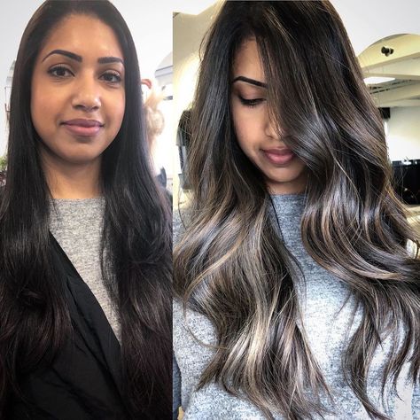 Highlights For Indian Skin Tone, Smokey Hair, Highlights Brown Hair, Dutch Braid, Fall Hair, Hair Highlights, Cut And Color, Brown Hair, Hair Goals