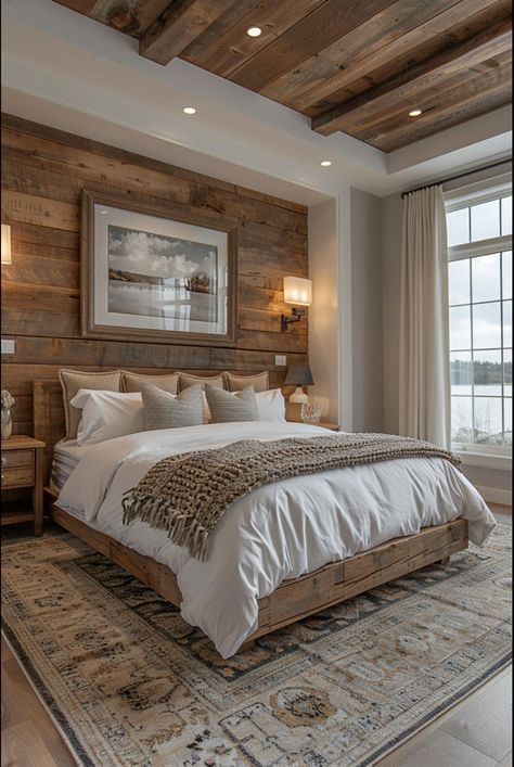 Farmhouse Interior Bedroom, Modern Country Bedroom, Modern Country Bedrooms, Country Modern Home, Farmhouse Living Room Furniture, Luxe Bedroom, Barn Style House Plans, Cottage Bedroom, Country Bedroom