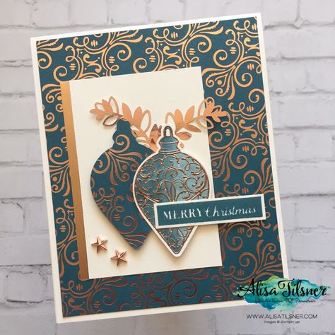 Pretty Cards and Paper Blog Hop - Alisa Tilsner Paper Blog, Simple Christmas Cards, Ornament Card, Christmas Card Set, Stampin Up Christmas Cards, Stampin Up Christmas, Christmas Cards To Make, Winter Cards, Holiday Catalog