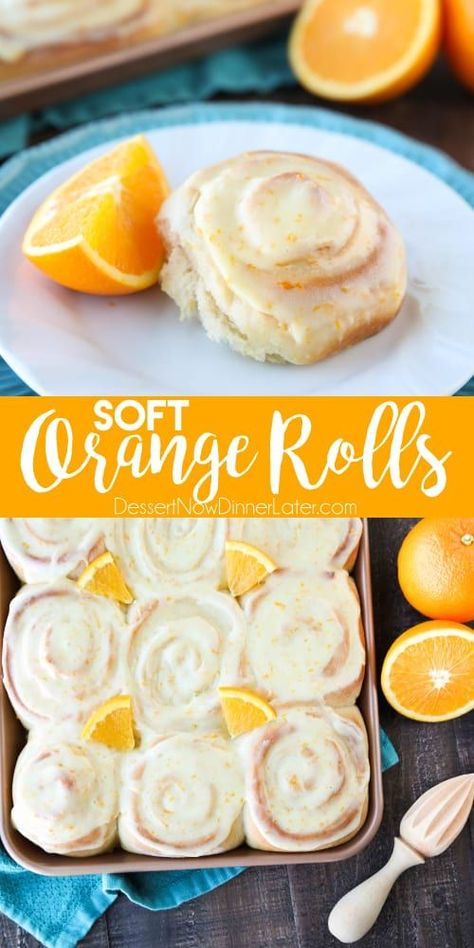 Orange Rolls are a delicious sweet roll made with a soft and fluffy potato dough filled with a zest-infused sugar and topped with a fresh orange glaze. Perfect for breakfast, weekend brunch, or holidays -- like Easter. Potato Dough, Orange Filling, Orange Roll, Group Food, Sweet Roll Recipe, Orange Rolls, Orange Glaze, Appetizer Ideas, Breakfast Sweets