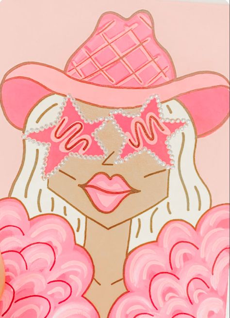 Girly Painting Ideas, Freshie Images, Preppy Crafts, Preppy Drawings, Dorm Room Paintings, Bday Banner, Dorm Paintings, Barbie Painting, Big Little Canvas