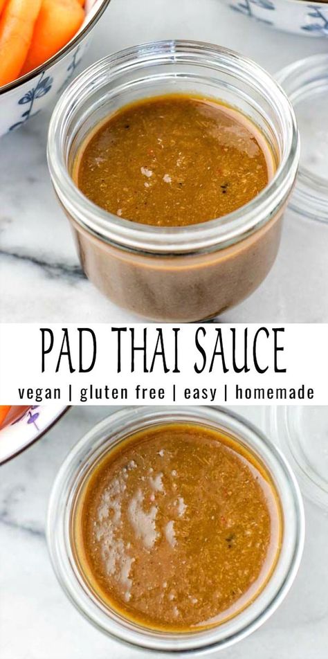 Whip up this delightful Pad Thai Sauce at home with ease. It's a versatile gem that's naturally vegan and gluten-free, perfect for enhancing your Pad Thai noodles or adding a flavorful twist to a veggie stir fry. Whether you're planning dinner, lunch, or meal prep, this sauce is a must-have in your kitchen repertoire. Ideal for those who love delicious and accommodating meals. Simple Pad Thai, Pad Thai Sauce Recipe, Vegan Pad Thai Sauce, Thai Sauce Recipe, Gluten Free Pad Thai, Homemade Pad Thai, Vegan Pad Thai, Pad Thai Sauce, Vegan Asian Recipes