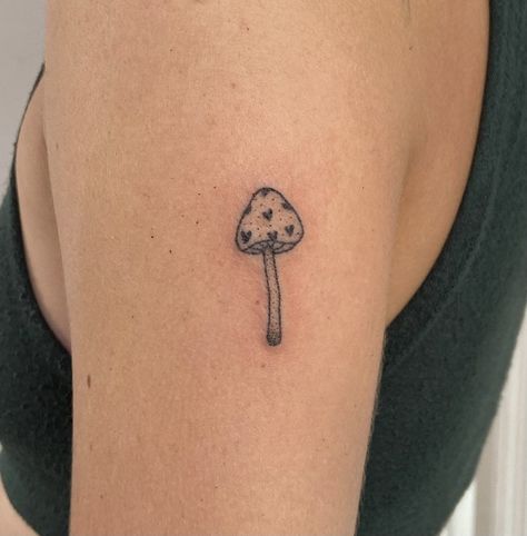 Fairycore Art, Group Tattoos, Stick Poke, Indie Tattoo, Stick Tattoo, Mushroom Tattoo, Mushroom Tattoos, Stick N Poke, Stick N Poke Tattoo