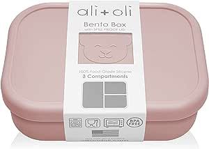 LEAK-PROOF BENTO BOX: No more spills from your lunch box with the leak-proof design of the Ali+Oli Silicone Bento Box. We have designed our bento box to be leak-proof and easy to carry. The lids have channels that contour the shape and tightly seal each compartment so no liquid can pass from one compartment to the other. FOOD-GRADE SILICONE MATERIAL: Make lunch fun and easy with our Bento Boxes. Our bento lunch containers are made with a 100% food-grade silicone material that is free of BPA, PVC Preschool Lunch Box, Preschool Lunch, Lunch Box For Kids, Kids Bento, Rose Recipes, Bento Box Kids, Making Lunch, Box Roses, Metal Lunch Box