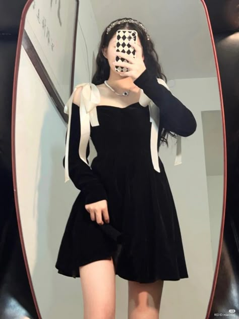 Casual Dresses 2023, Korean Casual Outfits, Kawaii Fashion Outfits, Black And White Dress, Dresses 2023, Korean Girl Fashion, Dresses Pink, Korean Fashion Trends, Fashion Design Clothes