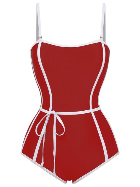 [Pre-Sale] Red 1960s Lined Sling One-Piece Swimsuit | Retro Stage Retro Swimsuits For Women, Spider Man Bathing Suit, Fancy Bathing Suits, Swimming Suits One Piece, Christmas Swimsuit, Aesthetic One Piece Swimsuit, 80s Swimsuit, Retro One Piece Swimsuits, Female Swimwear