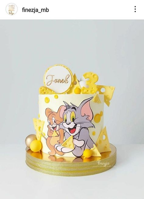 Fondant Unicorn Cake Toppers, Tom And Jerry Cake, New Cake Design, Monster Inc Cakes, Cake Designs For Kids, Monster Inc Birthday, Cake For Husband, Eid Stickers, 4th Birthday Cakes