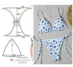 Pola Bra, Sewing Swimwear, Diy Clothes Patterns, Bra Sewing Pattern, Easy Diy Clothes, Sewing Projects Clothes, Fabric Sewing Patterns, Sewing Clothes Women, Fashion Design Patterns