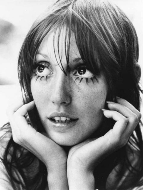 Shelley Duvall--big eyes, little gap. Shelley Duvall, Mode Pop, Olive Oyl, Nancy Sinatra, Sharon Tate, Charles Bukowski, The Shining, Brigitte Bardot, Interesting Faces