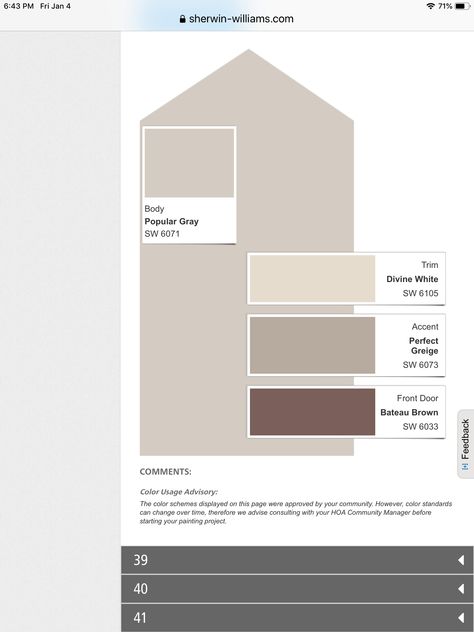 House Colors Palette, Exterior Paint For House, Office Paint Ideas, Exterior Home Color Schemes, Outdoor House Colors, Paint For House, Red Brick House Exterior, House Palette, Exterior Color Combinations