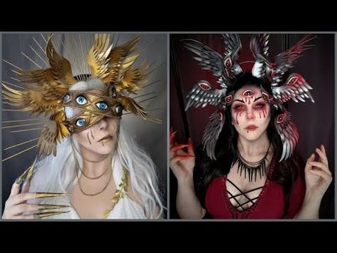 Halloween with a Twist- Fallen Angel - YouTube Fallen Angel Cosplay, Fallen Angel Costume, Demon Cosplay, Angel Cosplay, Biblically Accurate, The Fallen Angel, Angel Costume, Fallen Angels, Trial And Error