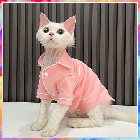 Looking for stylish cat clothes to keep your feline friend looking purr-fect? Check out these 5 adorable cat clothes ideas that will make your kitty the most fashionable pet in town. From cute sweaters to trendy accessories, these outfits are sure to make your cat the talk of the neighborhood. Don't miss out on these must-have cat clothes for your stylish companion! Cat With Accessories, Cute Cat Clothes, Cat Hairless, Clothes For Cats, Cats Clothes, Cozy Beds, Cat Language, Dog Winter Clothes, Infectious Diseases