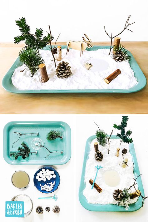 Winter Crafts For Toddlers, Winter Sensory, Sensory Tray, Winter Activities Preschool, Garden Kids, Winter Play, Quiet Play, Winter Activity, Sensory Garden