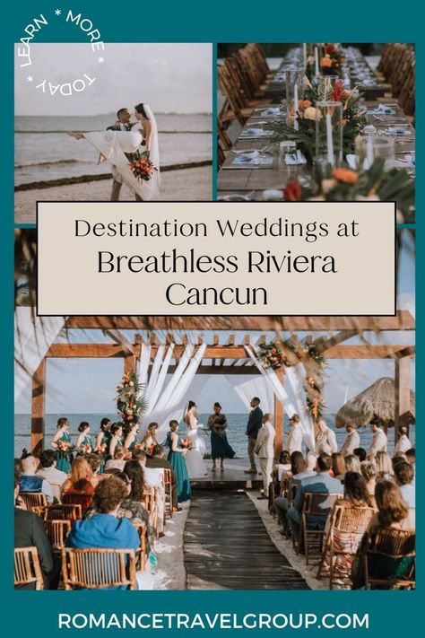 Experience the magic of a dream wedding at Breathless Riviera Cancun. Our blog post unveils the enchanting features of this beachfront resort, including its stunning ceremony locations, elegant reception spaces, and top-notch amenities. Dive into the world of romance and luxury, and envision your special day amidst the beauty of Cancun's breathtaking coastline. Discover Mexico wedding inspiration and start planning your unforgettable destination wedding at Breathless Riviera Cancun Resort. Cancun Wedding Venues, Destination Wedding Checklist, Riviera Cancun Wedding, Best Destination Wedding Locations, Mexico Weddings, Cancun Resort, Unique Destination Wedding, Cancun Resorts, Romance Travel