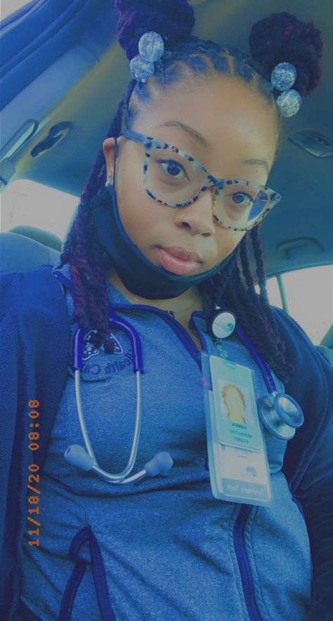 Nurse With Locs, Nurses With Locs, Nurse Bae, Pretty Dreads, Nurse Hairstyles, Dreads Styles, Extension Ideas, Dreadlock Hairstyles, Locs Hairstyles