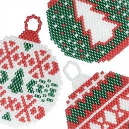 Brick Stitch Bead Weaving Patterns — Beadaholique Christmas Brick Stitch, Brick Stitch Christmas, Christmas Bead Ornaments, Bead Patterns Free, Bracelets Knots, Rings Tutorial, Seed Bead Patterns Free, Stitch Games, Mini Christmas Trees