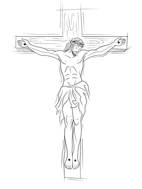 Jesus On Cross Drawing, Jesus Cross Tattoo Design, Crucifixion Drawing, Crucifix Drawing, Jesus Christ Drawing, Jesus Sketch, Jesus Tattoo Design, Aztec Drawing, Jesus Art Drawing