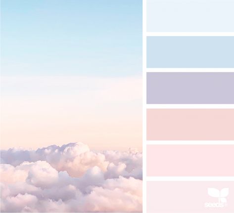 Color Heaven Seeds Color, Hex Color Palette, Color Schemes Colour Palettes, Pastel Colour Palette, Sky Color, Design Seeds, Color Palette Design, Color Inspo, Colour Board