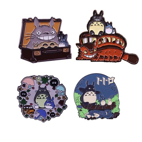 Studio Ghibli Accessories, Ghibli Products, Studio Ghibli Trinkets, Studio Ghibli Items Products, Enamel Pins Studio Ghibli, My Neighbor Totoro, Cute Pins, Button Pins, Pin Collection