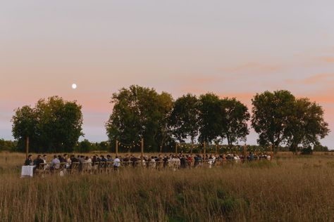 Long Harvest Table Wedding, Married In A Field, Open Pasture Wedding, Weddings In Fields, Dinner In A Field, Backyard Field Wedding, Outdoor Field Wedding Reception, Country Field Wedding, Weddings In A Field