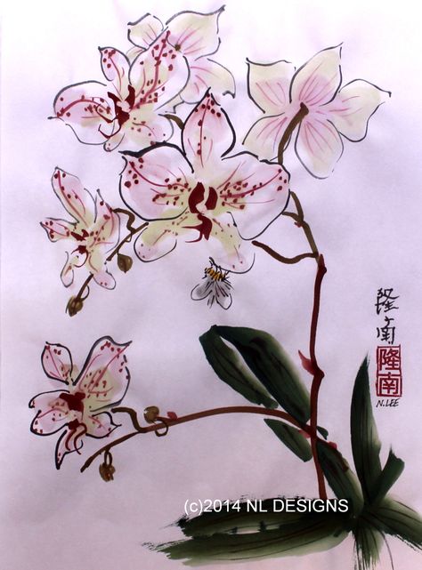 Japanese Orchid Tattoo, Wild Orchid Tattoo, Bat Orchid Tattoo, Japanese Orchid Drawing, Large Orchid Tattoo, Orchid And Bee Tattoo, Teeny Tattoos, Japanese Orchid, Wild Orchid Drawing