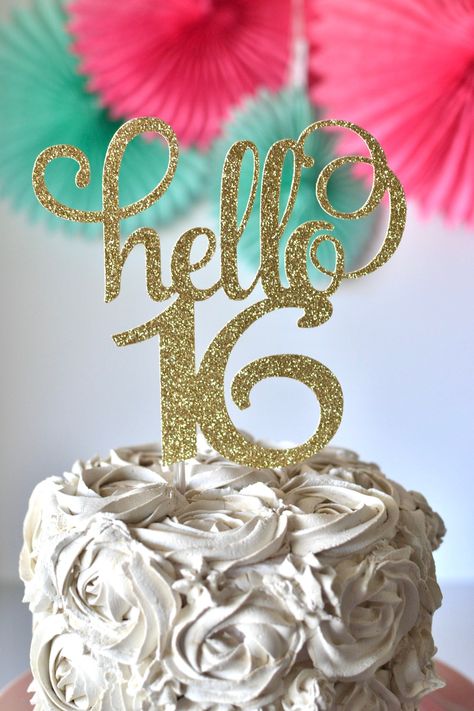 Glitter hello 16 Topper, Sassy 16, Quarantine Birthday, 16th birthday, sixteen birthday, 16 centerpiece Birthday, 16th anniversary, sweet 16 Sweet 16 Cake Topper, Hello 16, 16 Cake Topper, Centerpiece Birthday, Gold Glitter Cake Topper, Birthday 16, Sweet 16 Cake, 50th Anniversary Cakes, Oh Baby Cake Topper