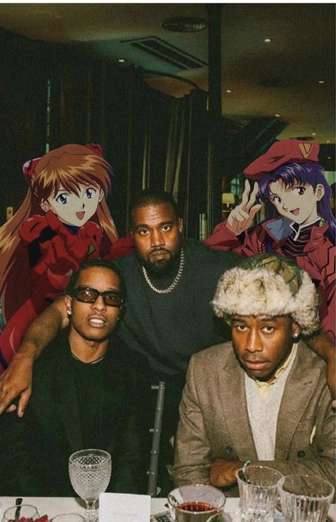 Celebrities With Anime Characters, Rapper And Anime, Gangsta Anime, Playlist Covers Photos, Anime Rapper, Anime Gangster, Evangelion Art, Neon Evangelion, Real Anime