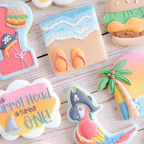 Jimmy Buffett Cookies, Jimmy Buffet Cookies Decorated, Hand Cookies, Anna Maria Island Florida, Cookies Ideas, Baking Company, Jimmy Buffett, Anna Maria Island, Iced Cookies