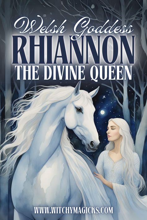 Discover the enchanting story of Rhiannon, the Welsh goddess known for her grace, strength, and sovereignty. As a symbol of magic, mystery, and transformation, Rhiannon embodies the qualities of a divine queen. Perfect for those drawn to Celtic mythology and powerful female deities.  #GoddessRhiannon #WelshMythology #DivineQueen #CelticGoddess #MagicAndMystery #DivineFeminine #AncientLegends #Rhiannon #Welsh #Goddess #WelshGoddess #Deity #Mythology #WitchyMagicks Rhiannon Goddess, Goddess Rhiannon, Welsh Goddess, The Otherworld, Female Deity, Ancient Gods, The Celts, Celtic Goddess, Celtic Mythology