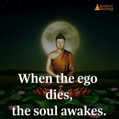 When the ego dies the soul awakes...  beautiful and truthful affirmation... #ego Spirit Buttons, Second Income, Quotes On Love, Buddhism Quote, The Ego, Buddhist Quotes, A Course In Miracles, Buddha Teachings, A Beautiful Life