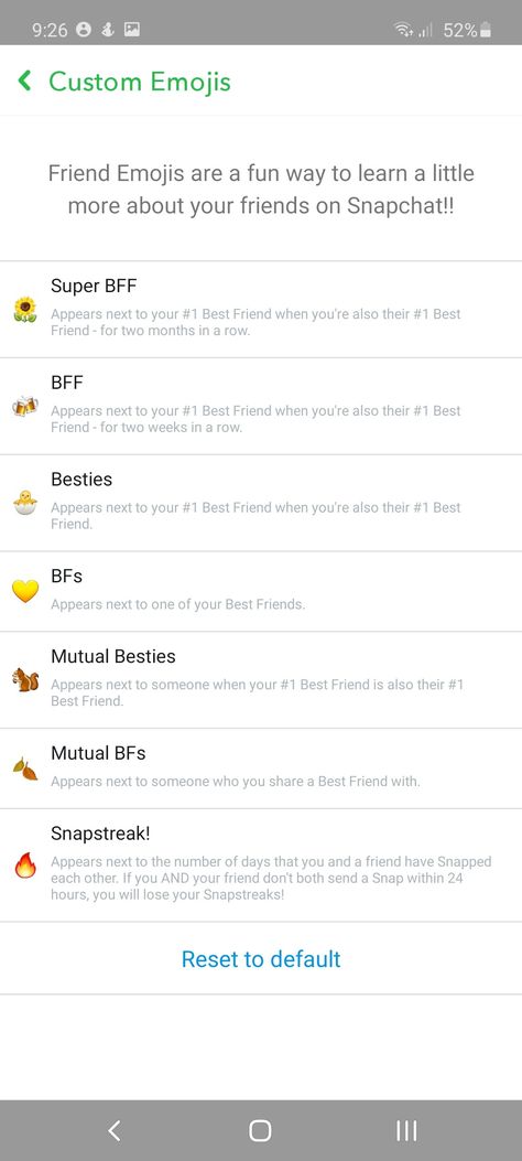 Custom Emojis, The Row, Snapchat, Best Friends