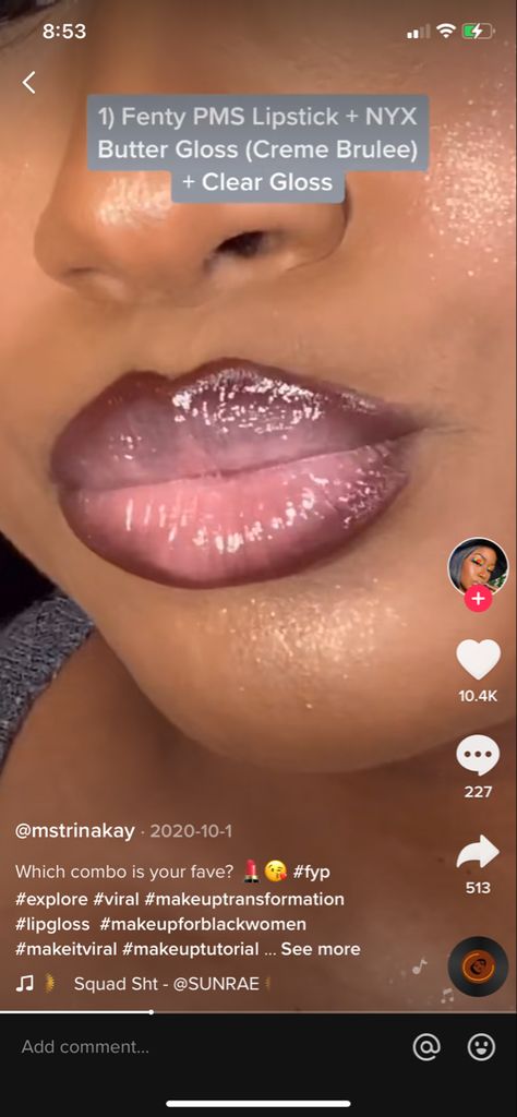 Black Women Lip Combo, Lip Combos For Black Women Small Lips, Lip Combos For Black Women Matte, Lip Liner And Clear Gloss Combo Black Women, Lip Liner And Gloss Combo Black Women, Natural Lip Combo, Lip Looks, Lash Ideas, Birthday Makeup Looks