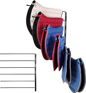 TOMESHA Saddle Pad Rack-Horse Blanket Holder,Extra-Long Rack Arms for Various Accessories,Heavy Duty 180 Degree Swing-Out Wall Mount,Six (6) Well-Spaced,Storage Rack Stand Wall Mount Horse Blankets Storage, Horse Blanket Rack, Blanket Holder, Saddle Pad, Storage Rack, Saddle, Wall Mount, Heavy Duty, Wall