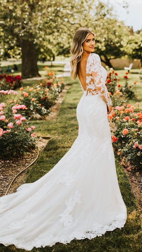 Winter Wedding Dress A Line, Simple Lace Sleeve Wedding Dress, Wedding Dress For October, Fit And Flare Wedding Dress Satin, Wedding Dresses With Sleeves Fitted, Spring Wedding Dresses With Sleeves, Engagement Photos Outfits Midsize, Wedding Dresses Fall Outdoor, Winter Wedding Reception Dress