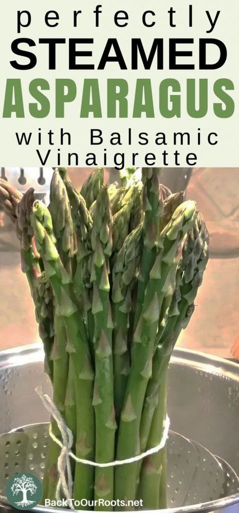 Asparagus Balsamic, Asparagus Dishes, Creamy Asparagus, Steamed Asparagus, Asparagus Soup, Fresh Asparagus, Balsamic Vinaigrette, Garden Recipes, Fresh Chives