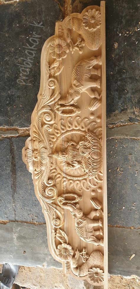 Gajalakshmi Wood Carving, Main Door Design Photos, Arch Door, Door Design Photos, Single Door Design, Wooden Front Door Design, Doors Design, Temple Design For Home, Wooden Main Door Design