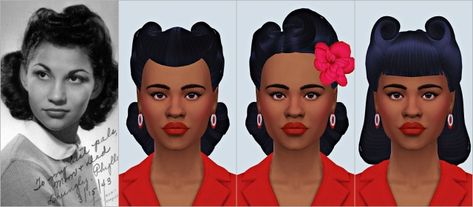 Sims 4 Vintage Glamour, Sims 4 Decades Challenge, 40s Hairstyles, 1940s Hairstyles, Male Hair, Sims 4 Cc Folder, Old Outfits, Sims House Design, African American Hairstyles