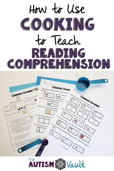 Cooking is an activity often used in the special education classroom. It's a great way to teach life skills, especially fuctional literacy skills. You can easily incorporate recipe reading activities in to your cooking activities. Read more about how my reading a recipe worksheets are low prep and an easy way to incorporate life skills. Functional Literacy, Reading Comprehension Practice, Teaching Life Skills, Life Skills Classroom, Executive Functioning Skills, Self Contained Classroom, Teaching Special Education, Literacy Skills, Special Education Teacher